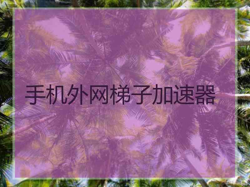 手机外网梯子加速器