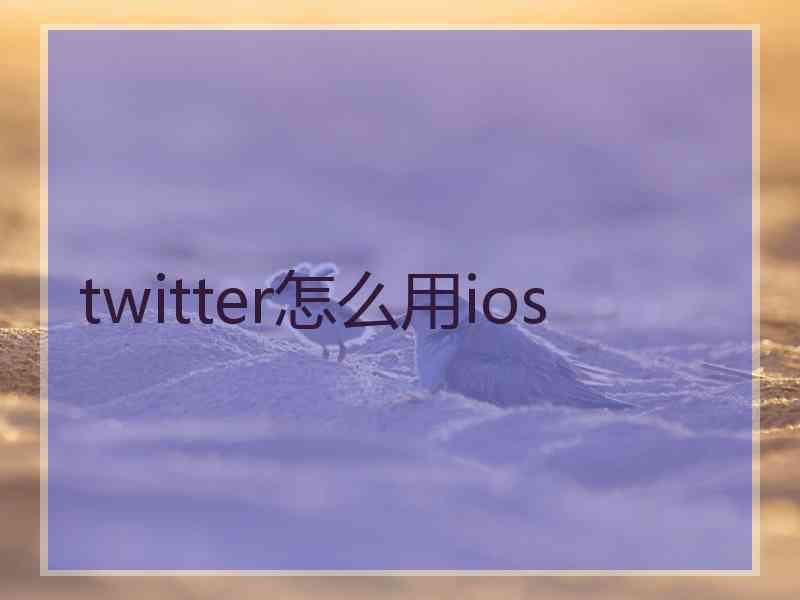 twitter怎么用ios