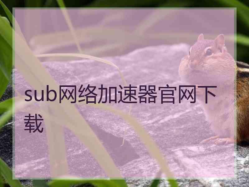 sub网络加速器官网下载