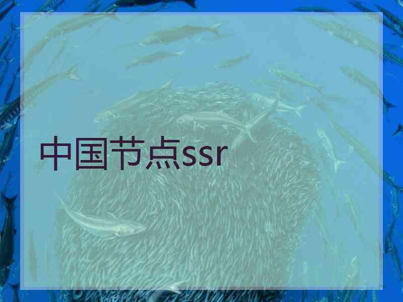 中国节点ssr