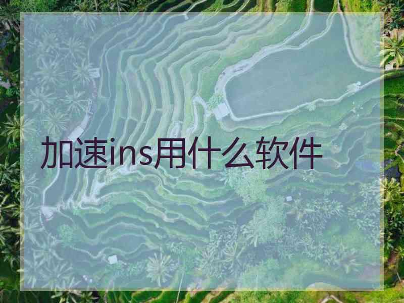 加速ins用什么软件