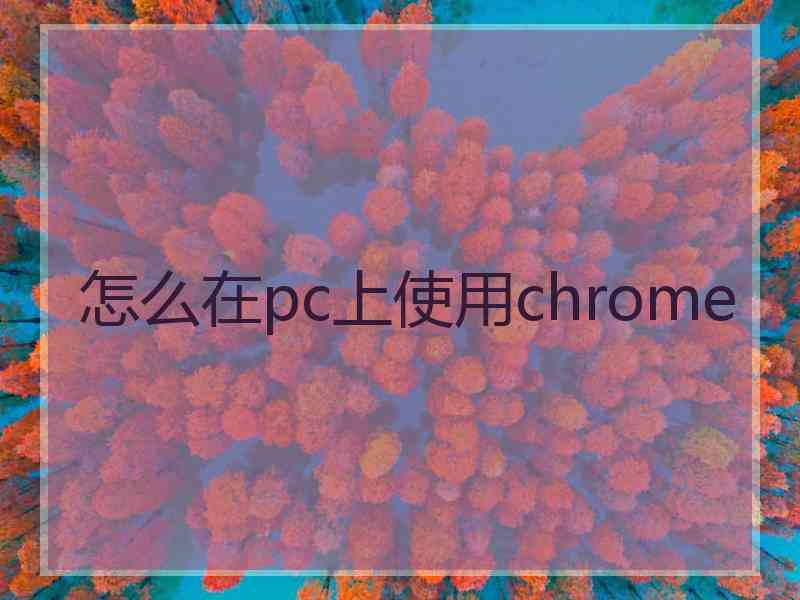 怎么在pc上使用chrome