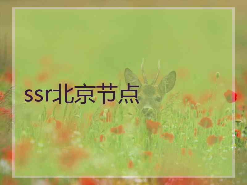 ssr北京节点