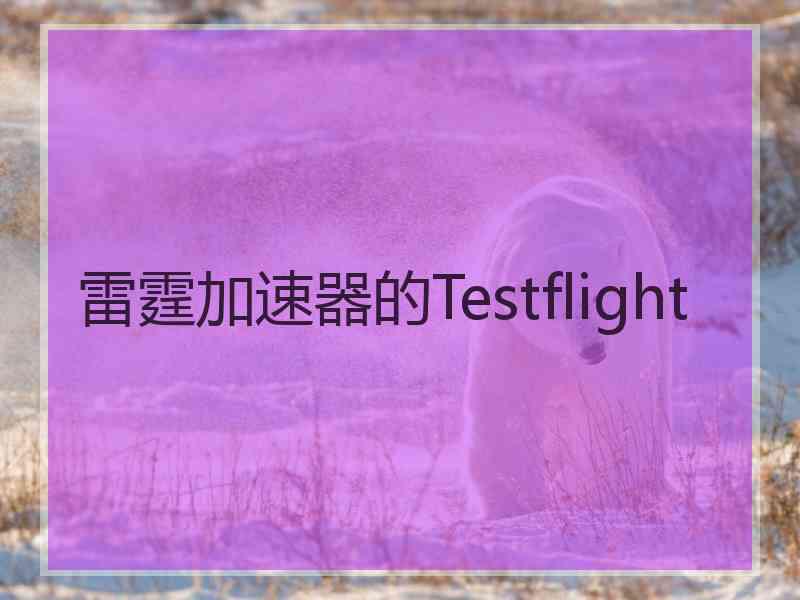 雷霆加速器的Testflight