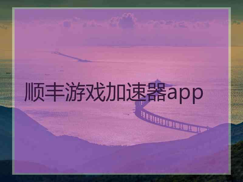 顺丰游戏加速器app