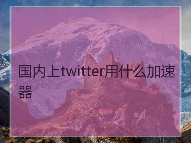 国内上twitter用什么加速器